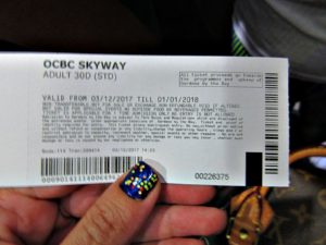 OCBC Entrance ticket