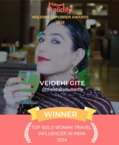 Holidify Solo Woman Travel Influencer Winner