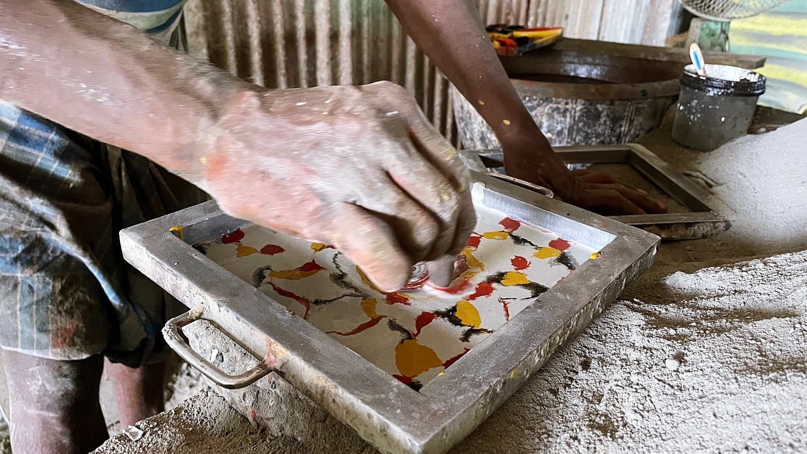 Athangudi Tile Making